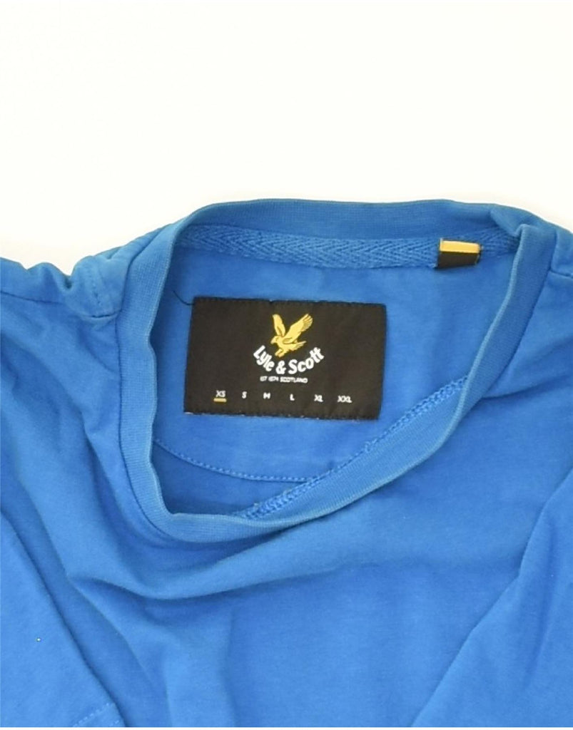 LYLE & SCOTT Mens T-Shirt Top XS Blue Cotton | Vintage Lyle & Scott | Thrift | Second-Hand Lyle & Scott | Used Clothing | Messina Hembry 