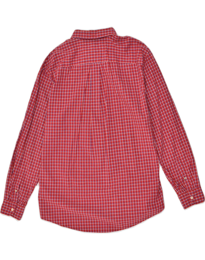 TOMMY HILFIGER Mens Tall Classic Fit Shirt XL Red Check Cotton | Vintage Tommy Hilfiger | Thrift | Second-Hand Tommy Hilfiger | Used Clothing | Messina Hembry 