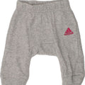 ADIDAS Baby Boys Tracksuit Trousers 0-3 Months Grey Cotton | Vintage Adidas | Thrift | Second-Hand Adidas | Used Clothing | Messina Hembry 