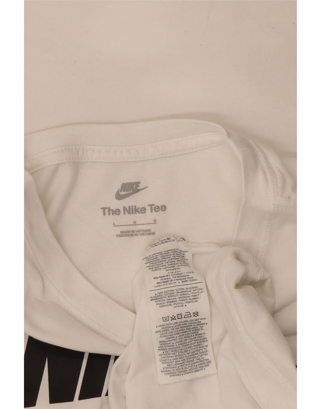 Nike Mens Graphic T-Shirt Top Large White Cotton