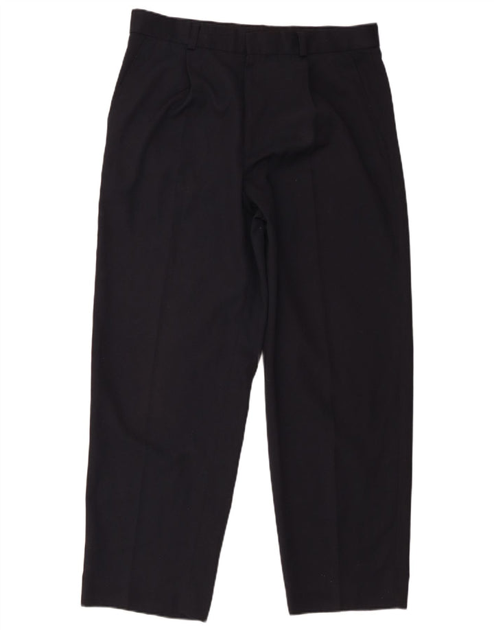 St. Bernard Mens Tapered Chino Trousers W34 L29 Navy Blue Polyester