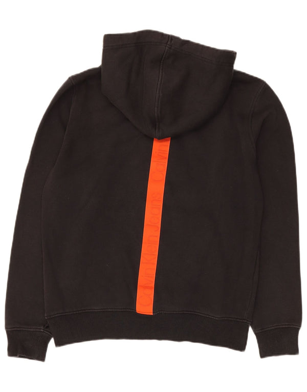 Calvin Klein Jeans Mens Hoodie Jumper Small Black Cotton