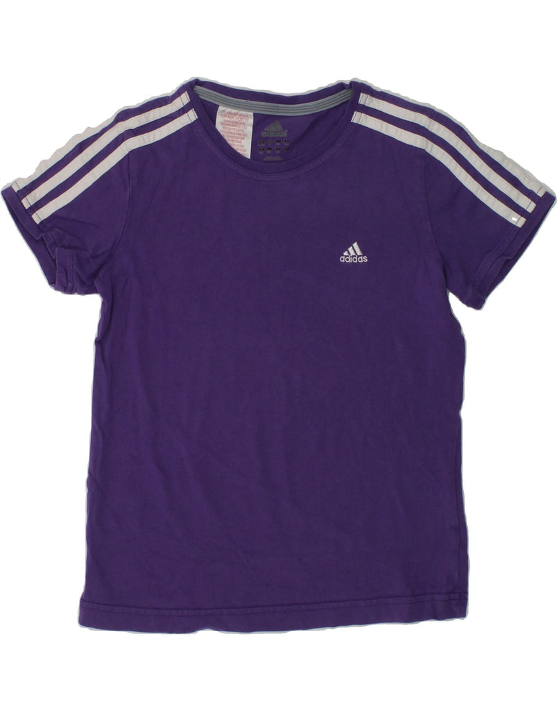 ADIDAS Girls T-Shirt Top 11-12 Years Purple Cotton | Vintage Adidas | Thrift | Second-Hand Adidas | Used Clothing | Messina Hembry 