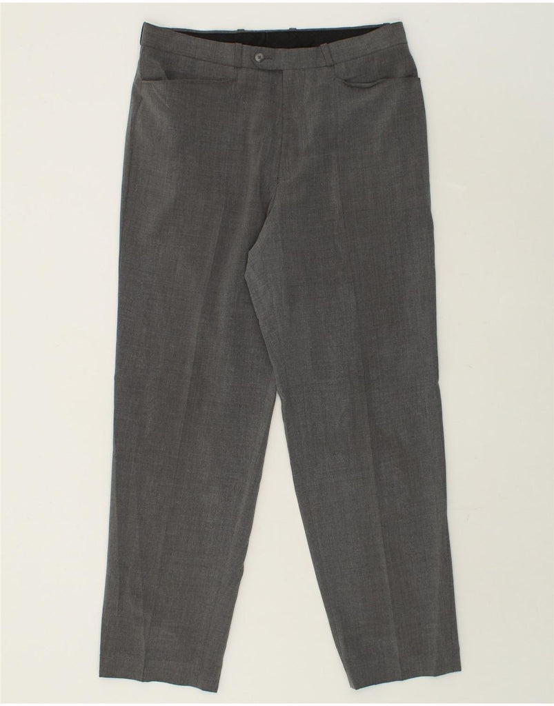 JULES Womens Tapered Suit Trousers IT 44 Medium W32 L32 Grey Polyester | Vintage Jules | Thrift | Second-Hand Jules | Used Clothing | Messina Hembry 