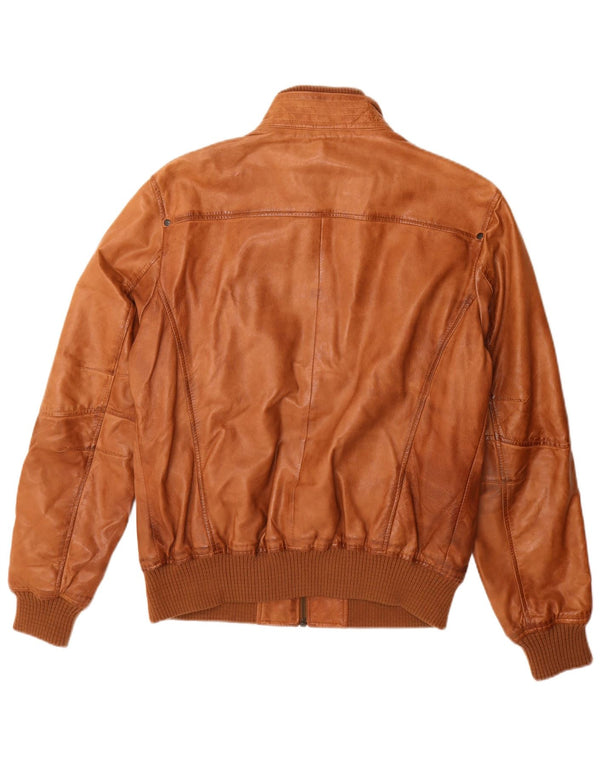 Conbipel Mens Leather Jacket IT 50 Large Brown Leather