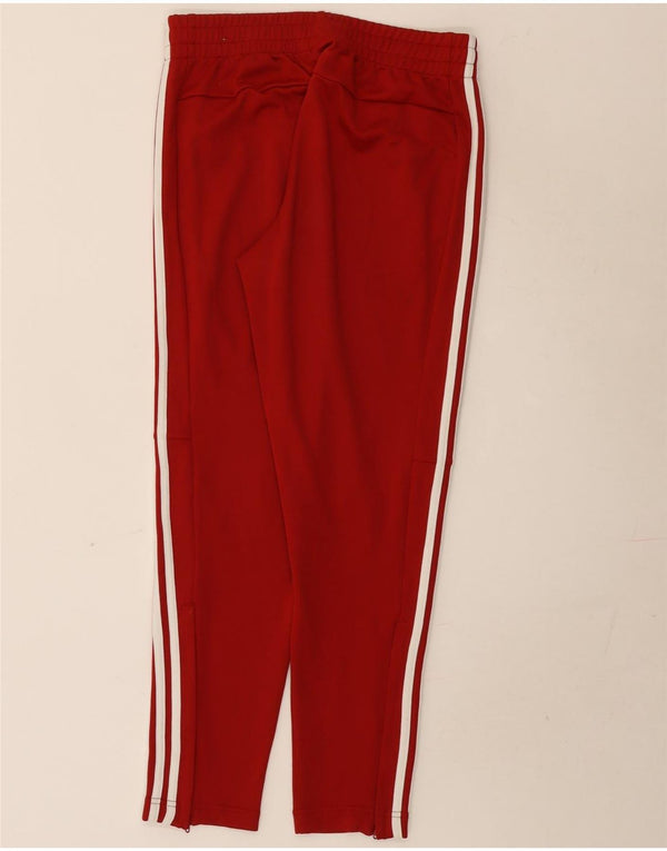 Adidas Womens Tracksuit Trousers UK 12/14 Medium Red Polyester