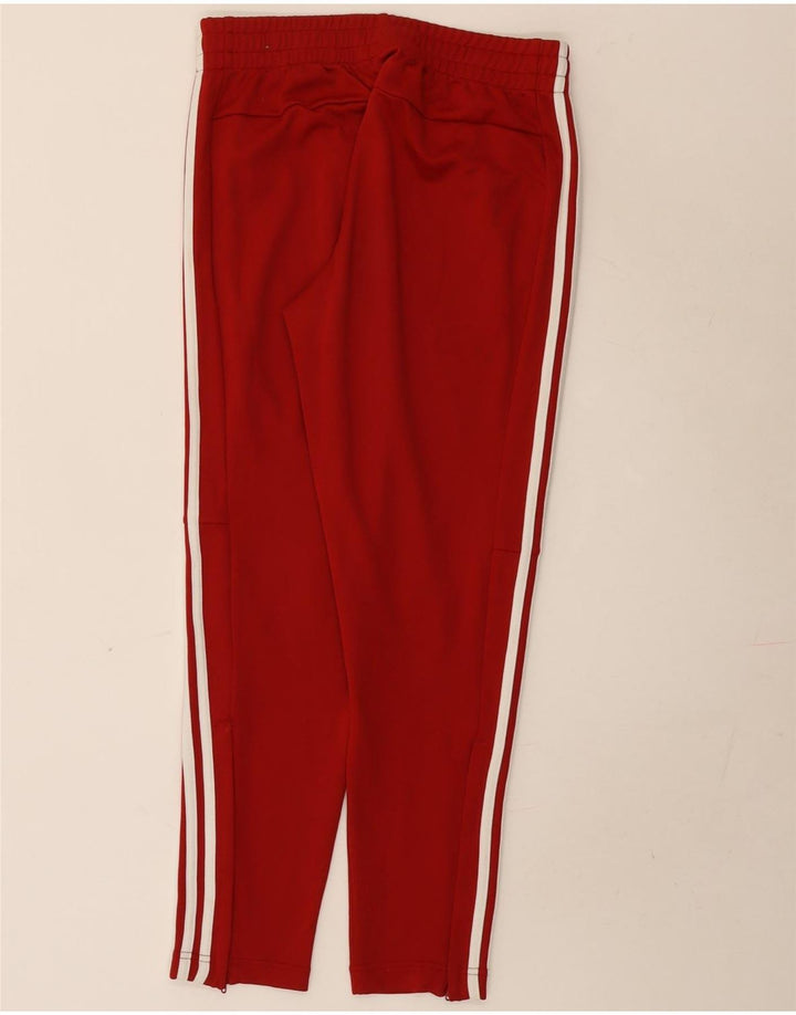 Adidas Womens Tracksuit Trousers UK 12/14 Medium Red Polyester
