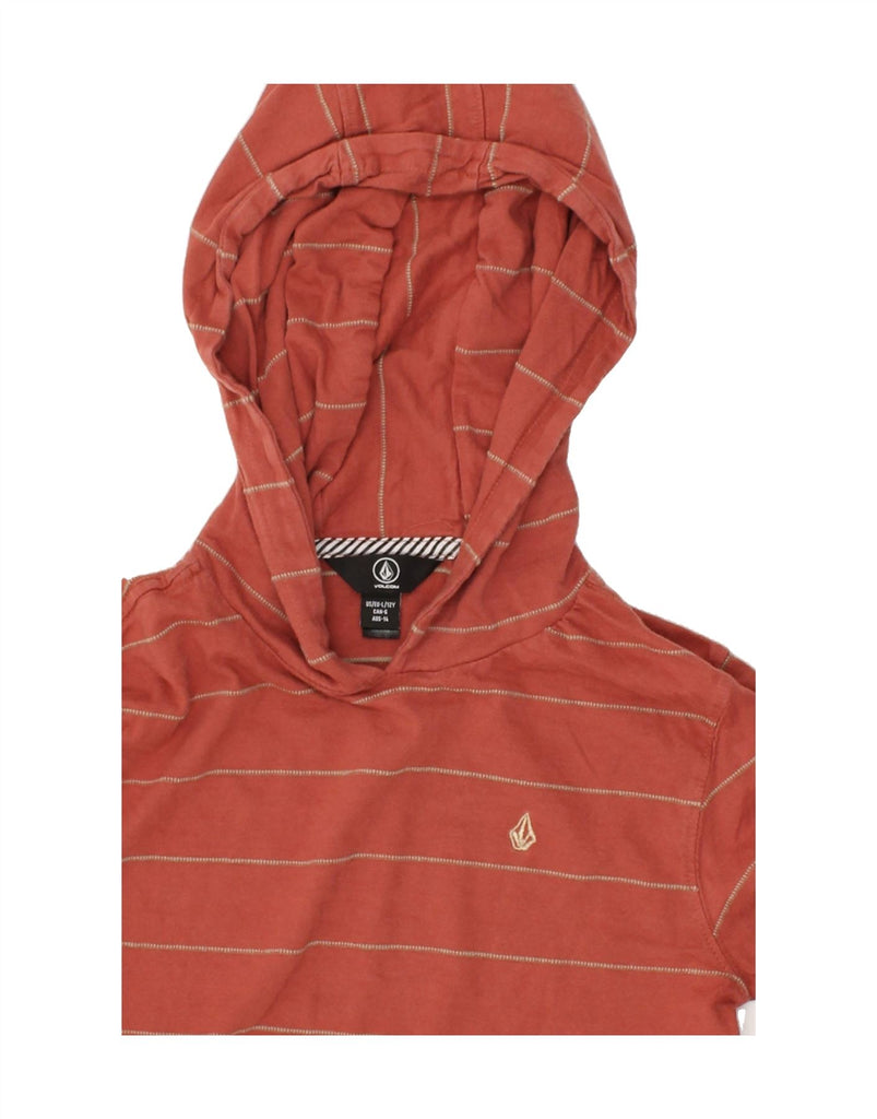 VOLCOM Boys Hoodie Jumper 11-12 Years Large  Red Striped | Vintage Volcom | Thrift | Second-Hand Volcom | Used Clothing | Messina Hembry 