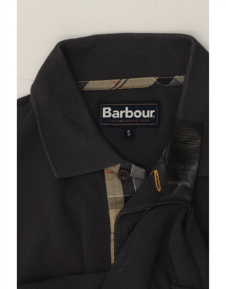 Barbour Mens Polo Shirt Small Grey Cotton