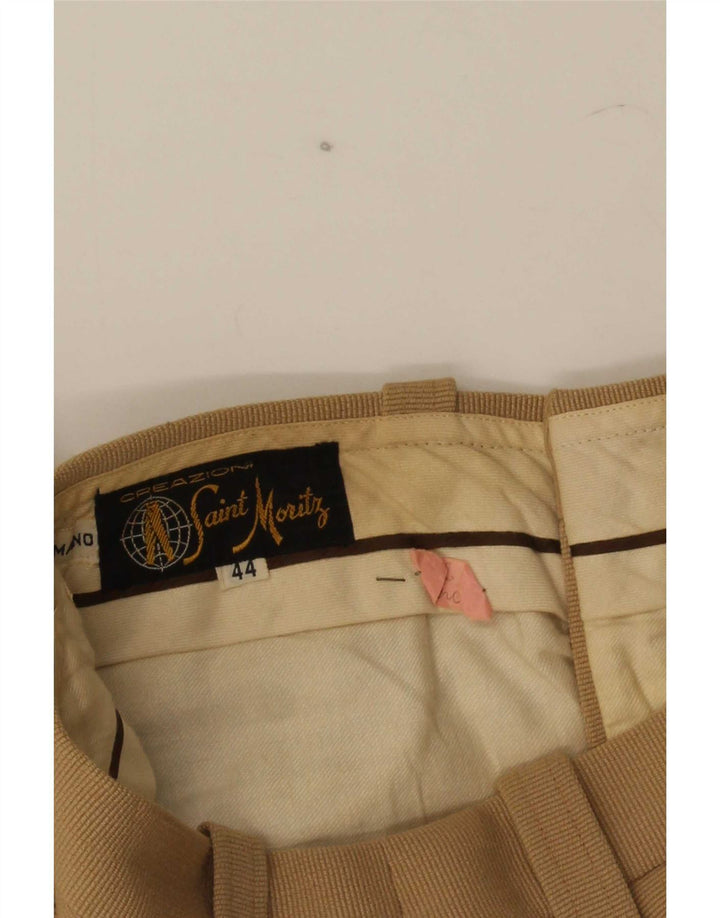 Vintage Womens Bootcut Suit Trousers IT 44 Medium W27 L27 Beige