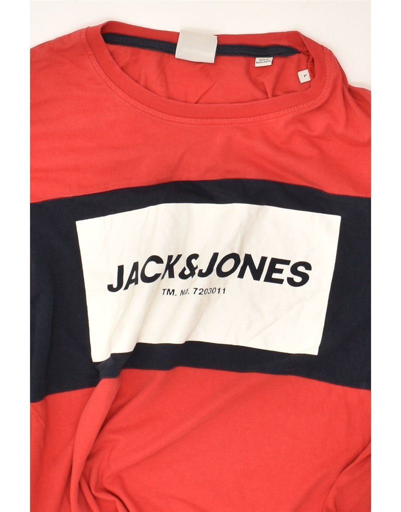 JACK & JONES Mens Graphic T-Shirt Top Large Red Cotton | Vintage Jack & Jones | Thrift | Second-Hand Jack & Jones | Used Clothing | Messina Hembry 