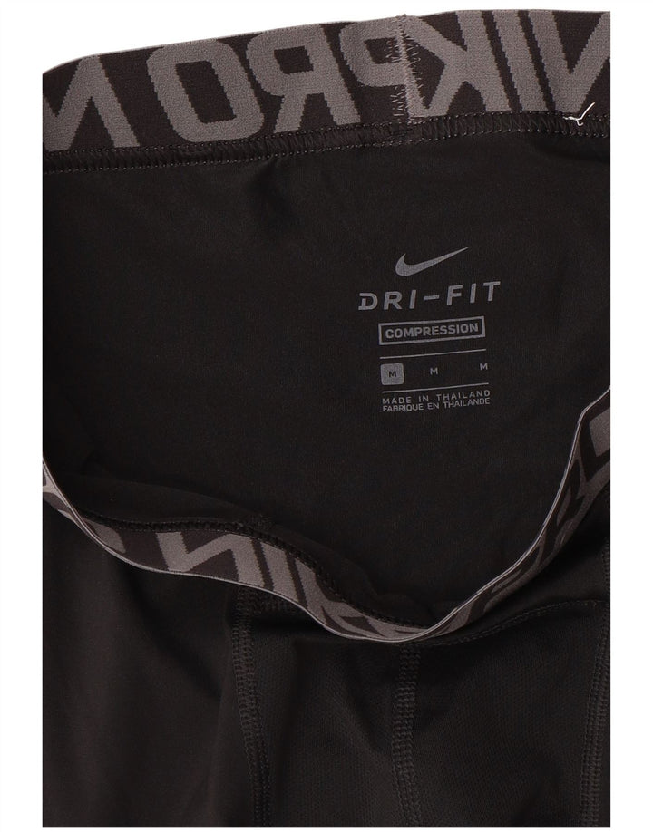 Nike Mens Compression Graphic Capri Leggings Medium  Black