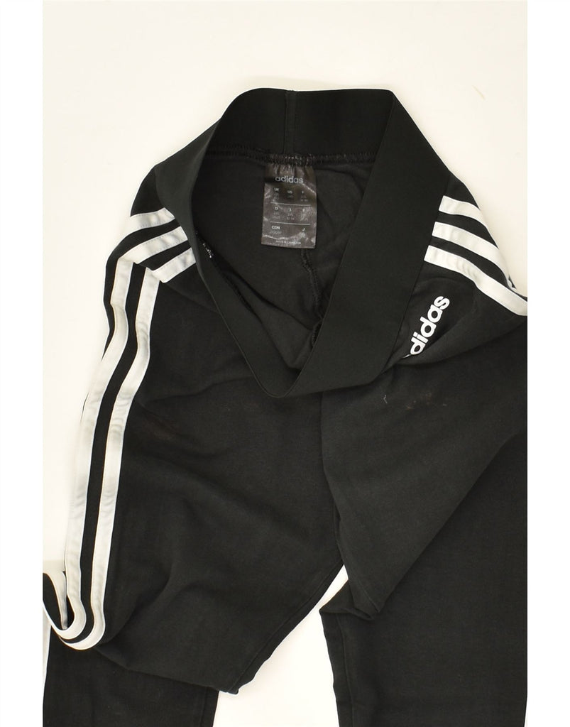 ADIDAS Womens Leggings UK 0-2 2XS Black Cotton | Vintage Adidas | Thrift | Second-Hand Adidas | Used Clothing | Messina Hembry 