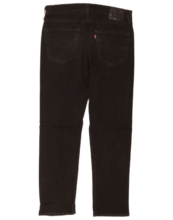 Levi's Mens 502 Tapered Jeans W33 L30 Black Cotton