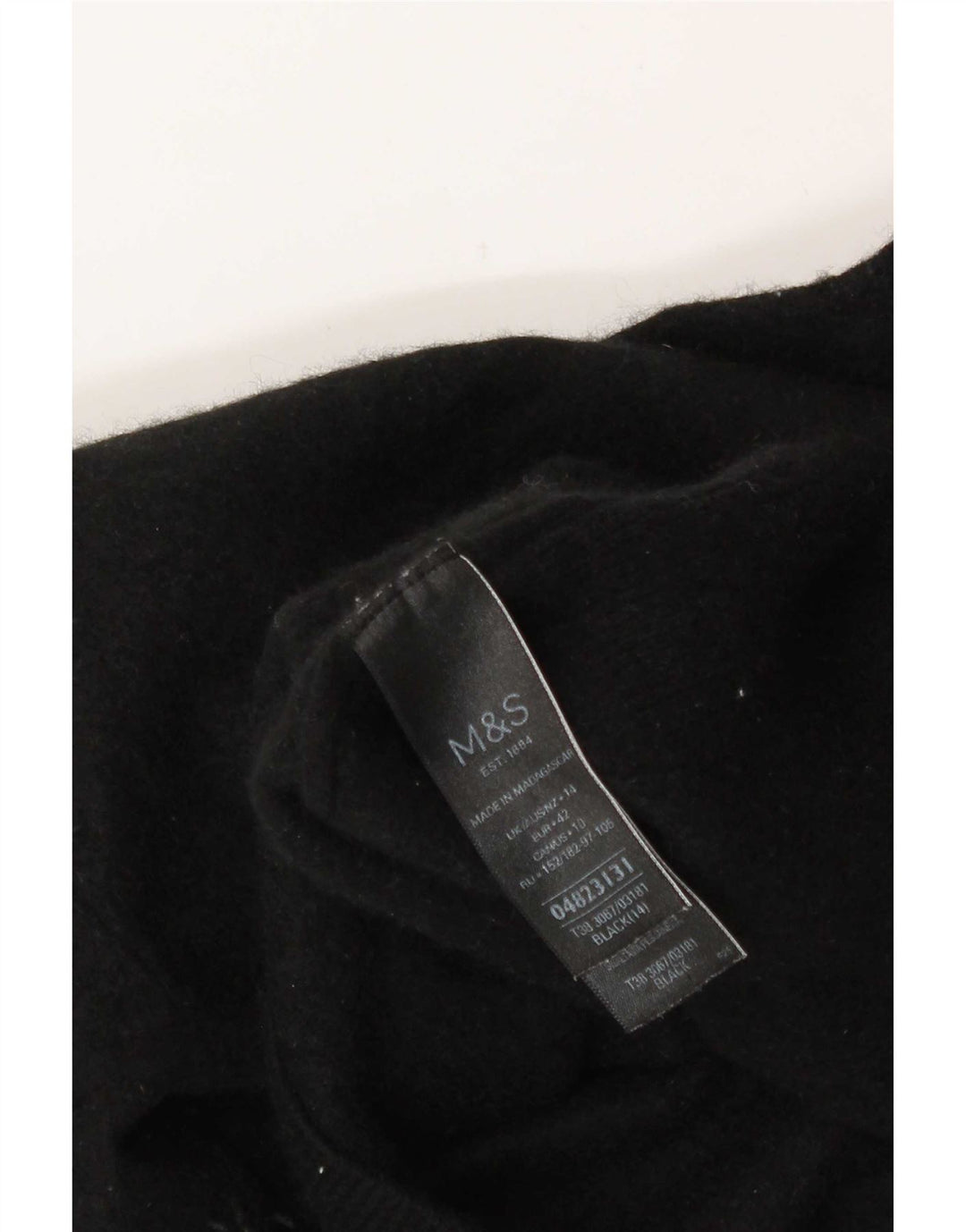 Marks & Spencer Womens Roll Neck Jumper Sweater UK 14 Large Black Cashmere