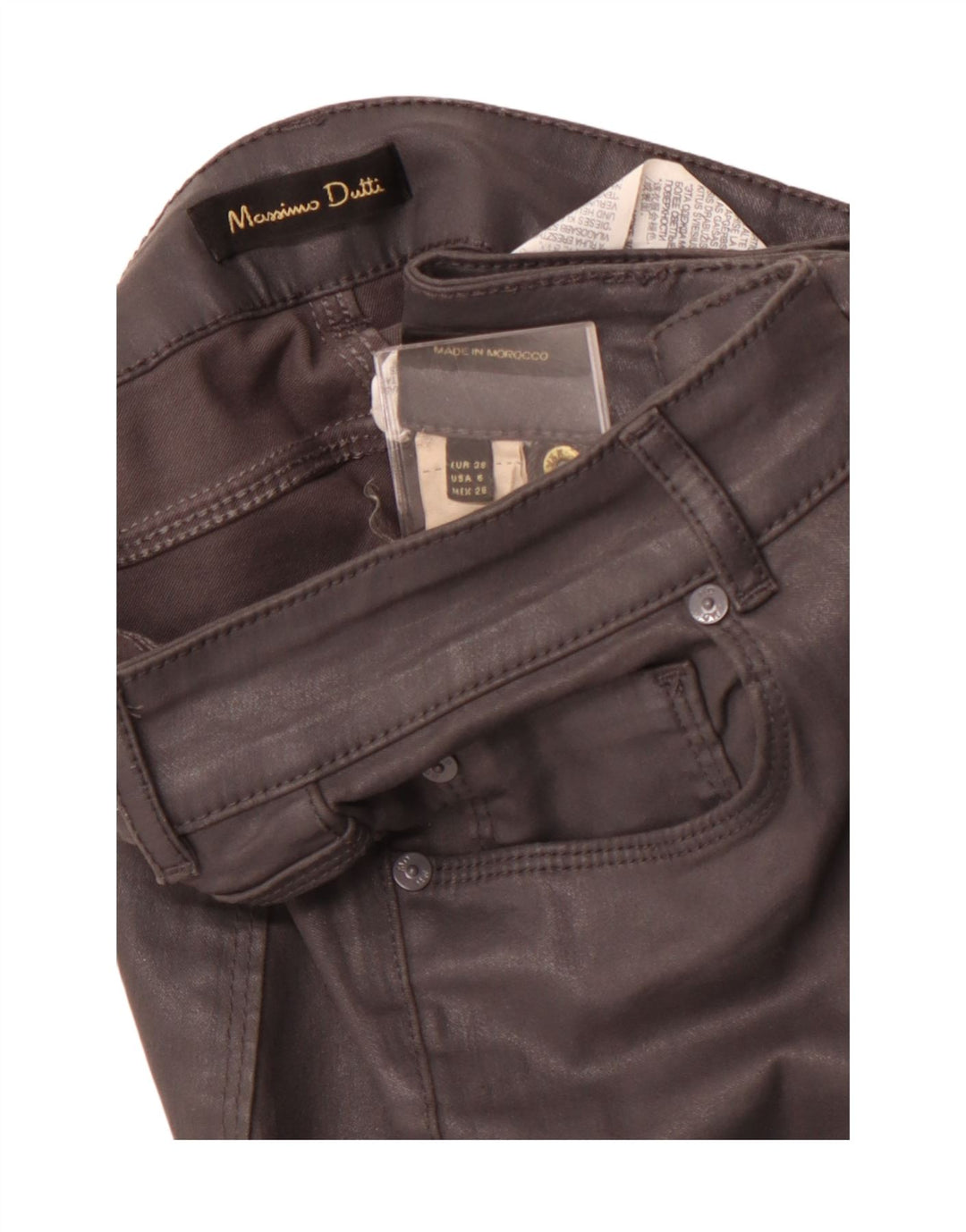 MASSIMO DUTTI Womens Skinny Casual Trousers EU 38 Small W28 L29 Grey