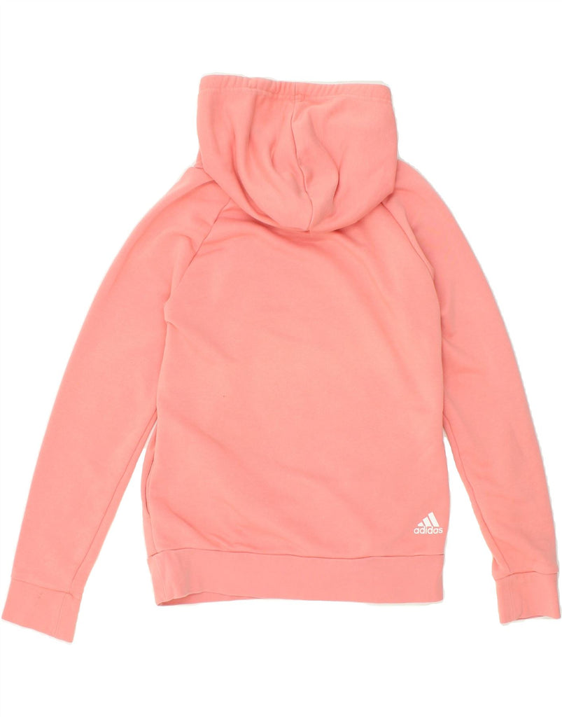 ADIDAS Womens Graphic Hoodie Jumper UK 8/10 Small Pink Cotton | Vintage Adidas | Thrift | Second-Hand Adidas | Used Clothing | Messina Hembry 