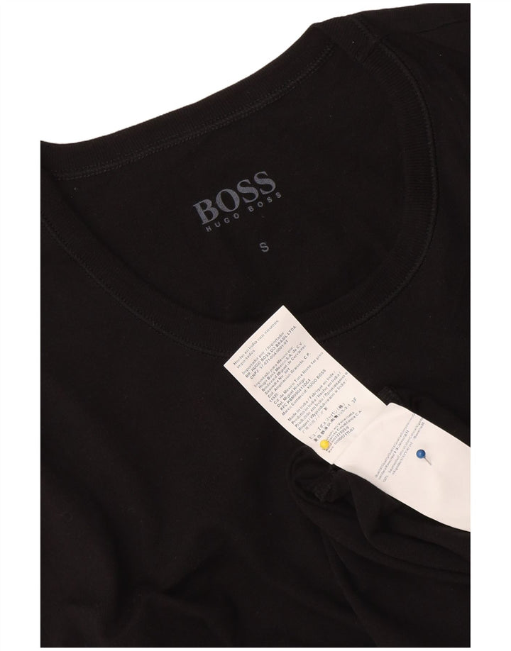 Hugo Boss Mens T-Shirt Top Small Black Cotton