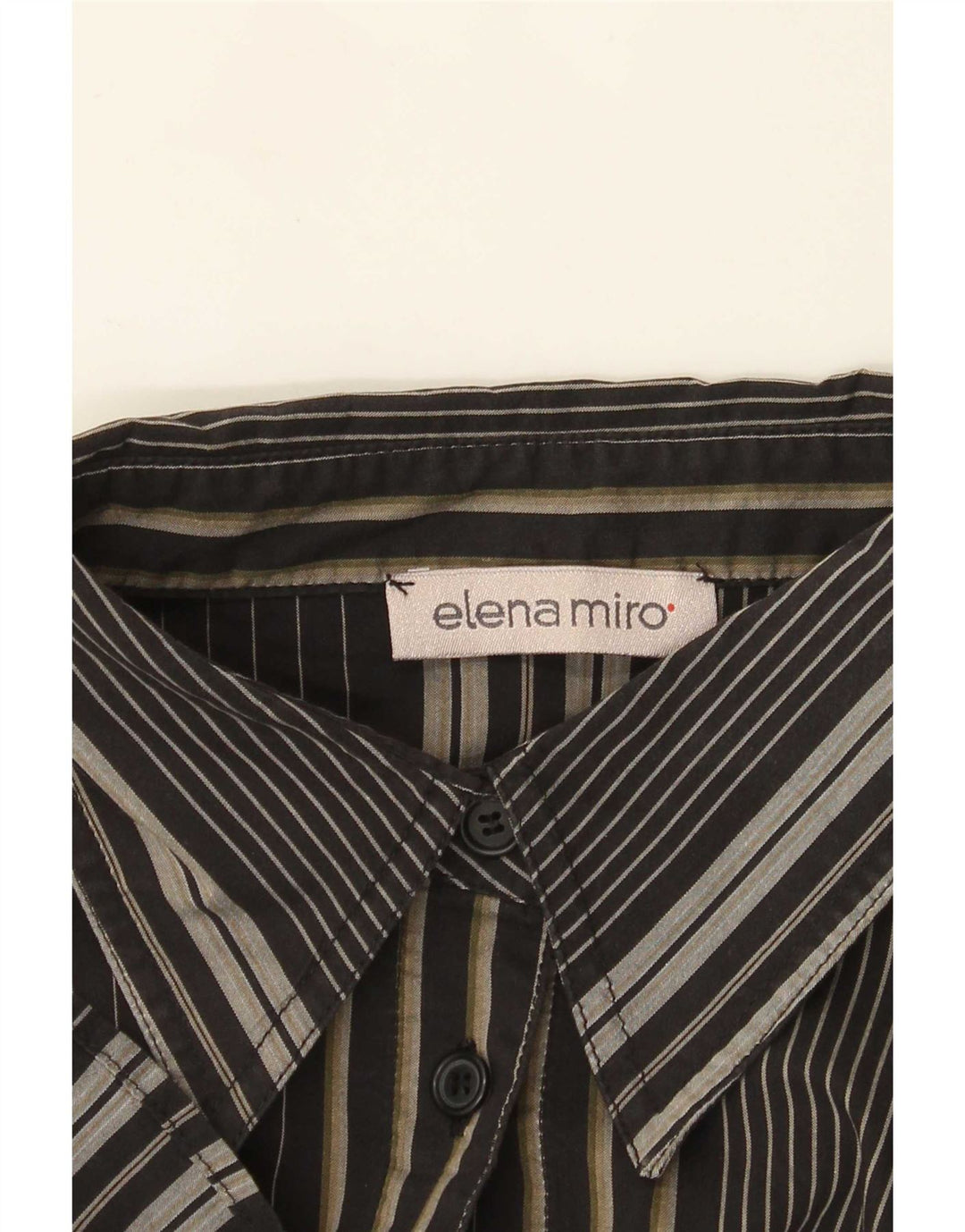 ELENA MIRO Womens Oversized Shirt UK 18 XL Black Striped