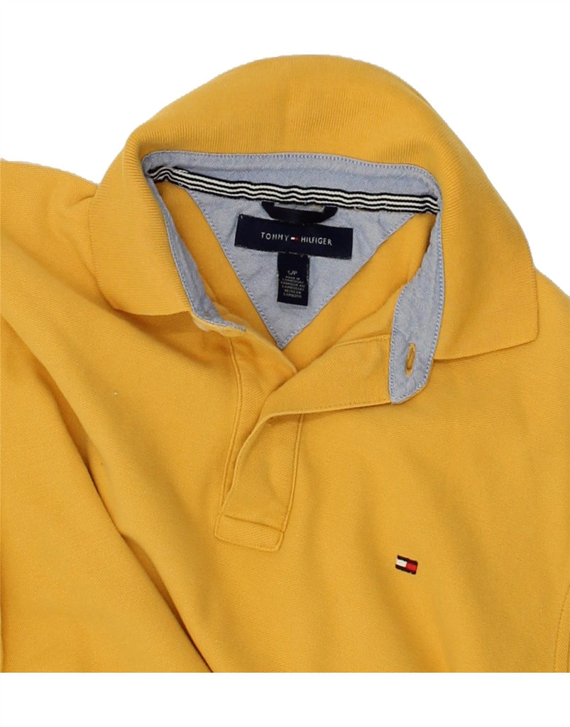 TOMMY HILFIGER Mens Polo Shirt Small Yellow Cotton | Vintage Tommy Hilfiger | Thrift | Second-Hand Tommy Hilfiger | Used Clothing | Messina Hembry 