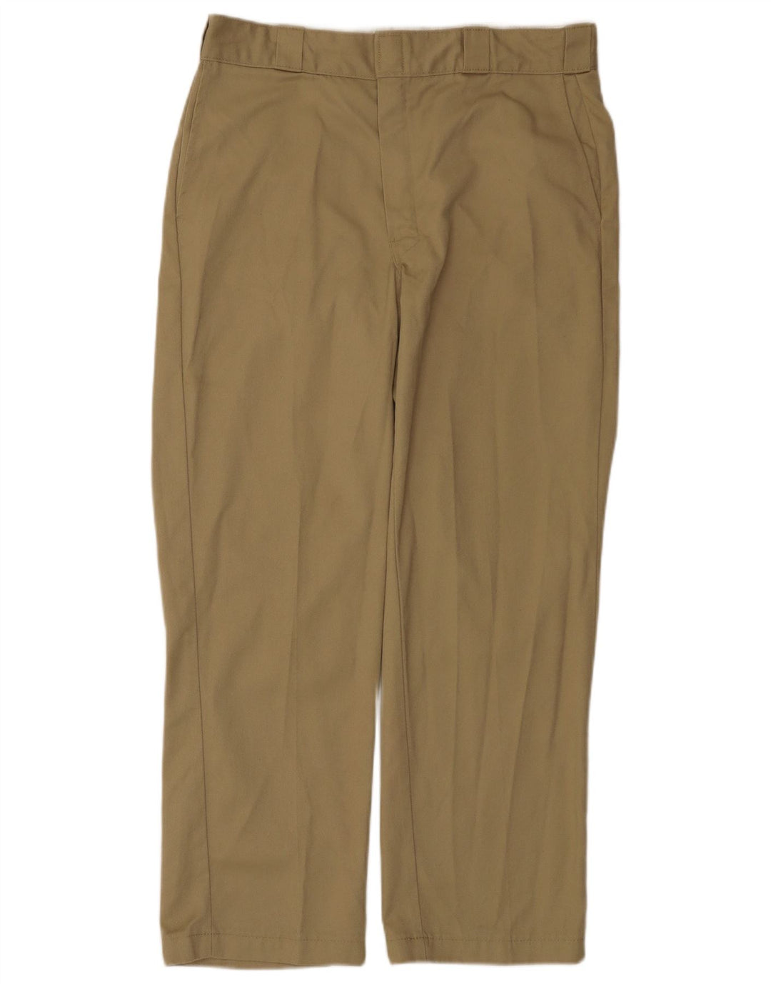 Dickies Mens Straight Chino Trousers W36 L30 Beige Polyester