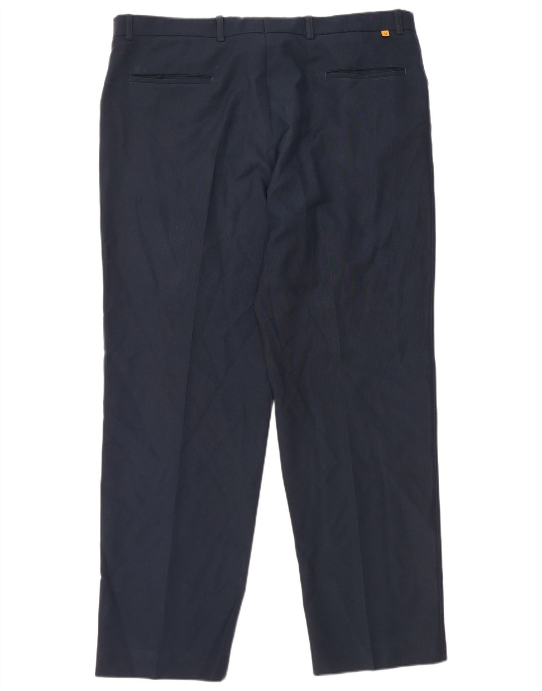 Farah Mens Straight Casual Trousers W38 L31 Navy Blue