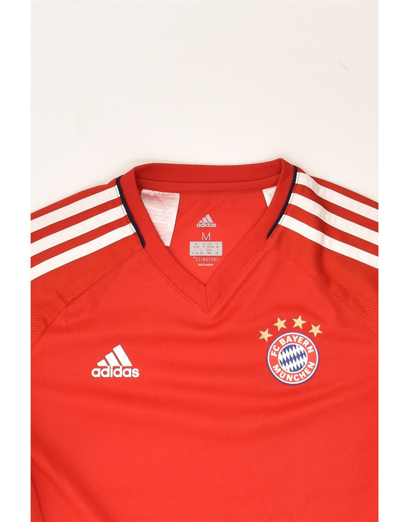 ADIDAS Boys FC Bayern Munchen Graphic T-Shirt Top 11-12 Years Medium Red | Vintage Adidas | Thrift | Second-Hand Adidas | Used Clothing | Messina Hembry 