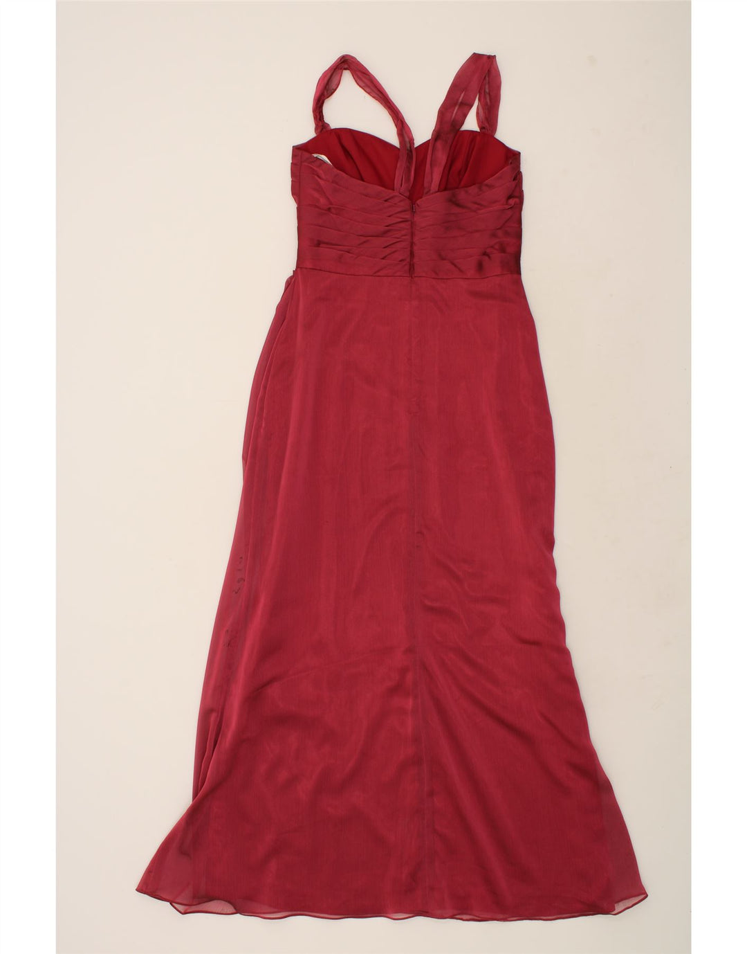 BELSOIE Womens Sleeveless Maxi Dress UK 14 Medium Red Polyester Vintage Belsoie and Second-Hand Belsoie from Messina Hembry 