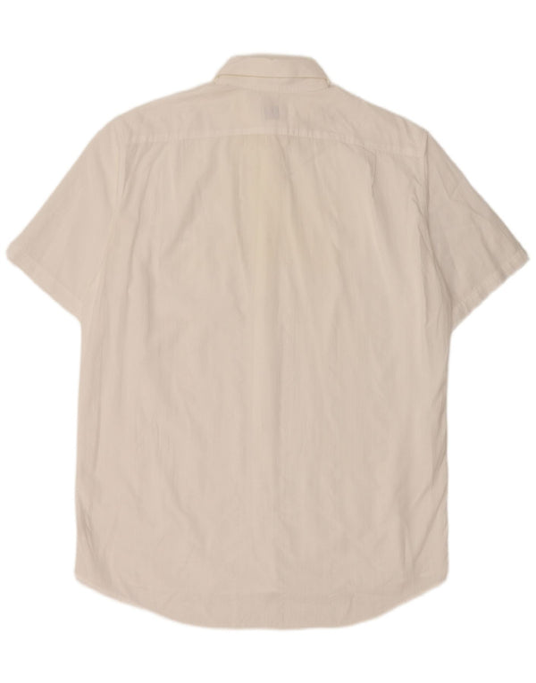 Lacoste Mens Short Sleeve Shirt Size 41 Large White Cotton
