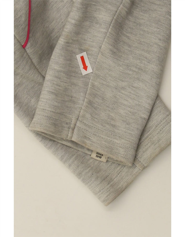 PUMA Womens Graphic Zip Hoodie Sweater UK 14 Medium Grey Cotton Vintage Puma and Second-Hand Puma from Messina Hembry 