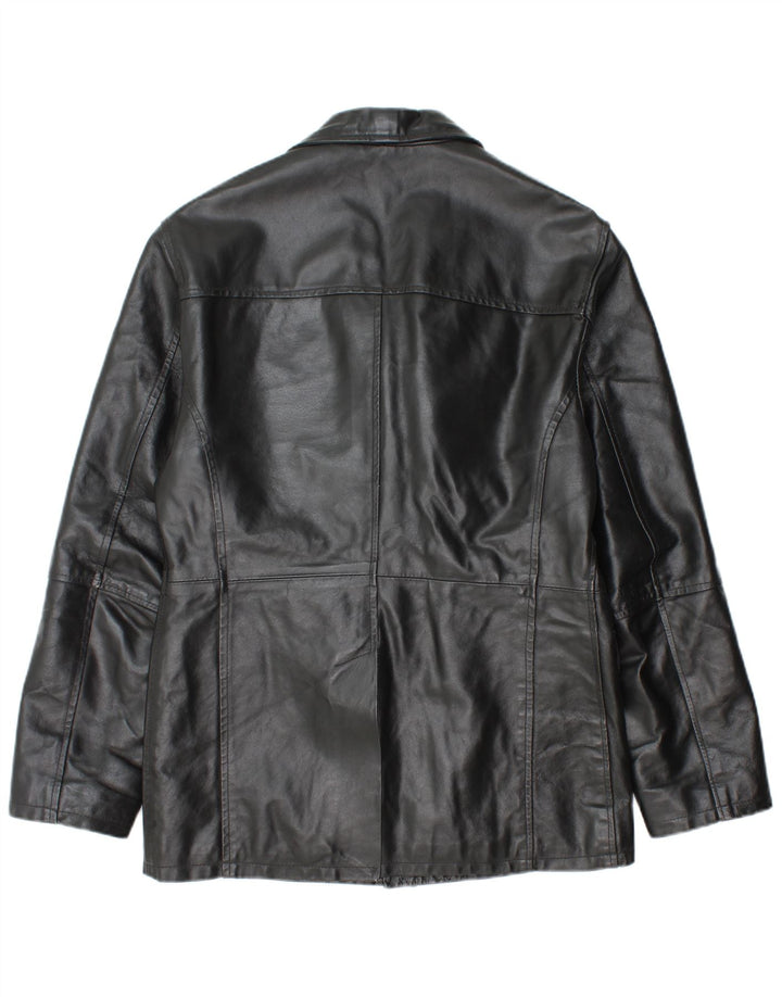Imperial Mens Leather Jacket UK 36 Small Black Leather