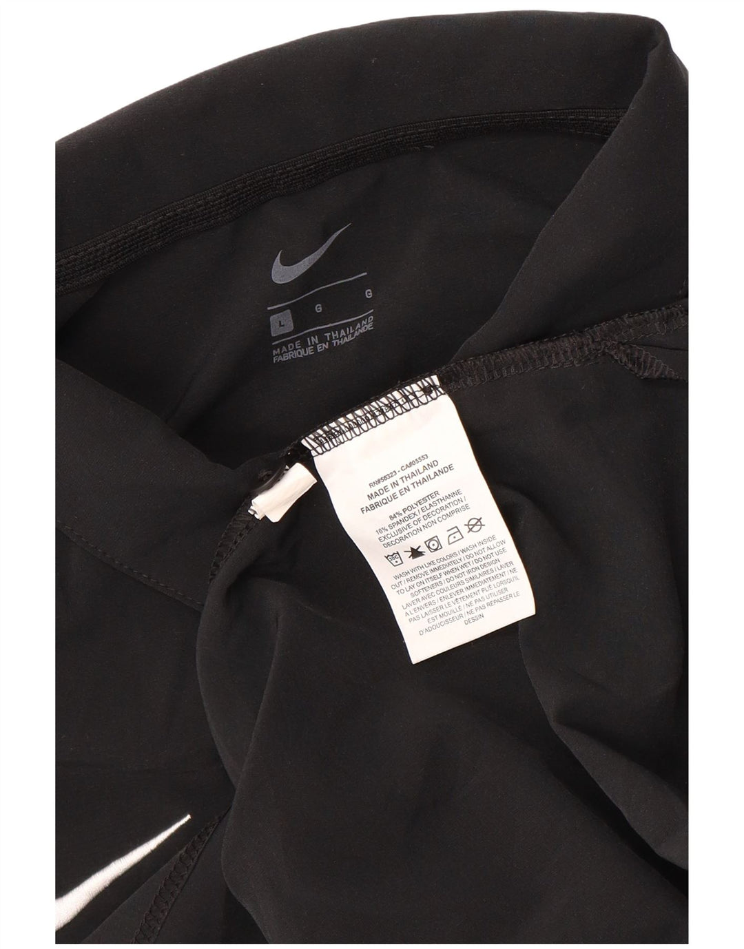 NIKE Mens Polo Shirt Large Black Polyester
