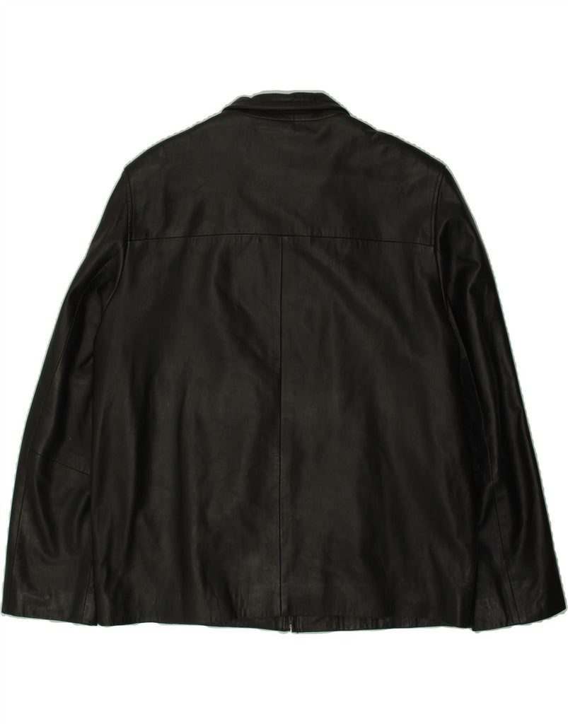 AUSTIN REED Mens Leather Jacket UK 40 Large Black Leather Vintage Austin Reed and Second-Hand Austin Reed from Messina Hembry 