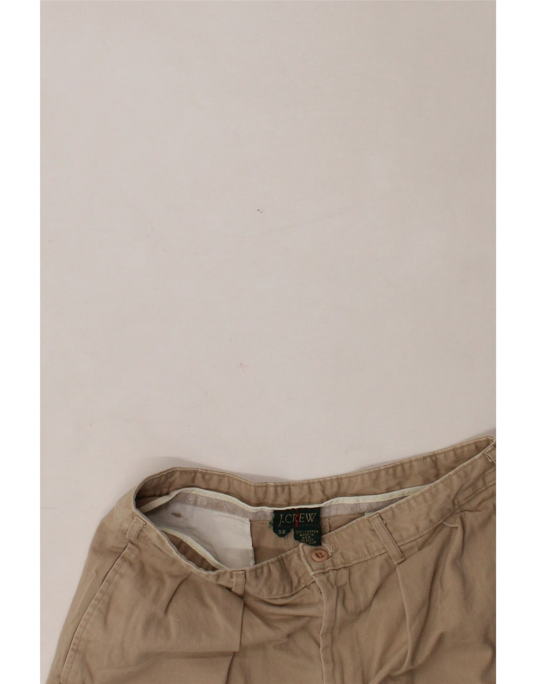 J. CREW Womens Pegged Chino Shorts W32 Medium Beige Cotton Vintage J. Crew and Second-Hand J. Crew from Messina Hembry 