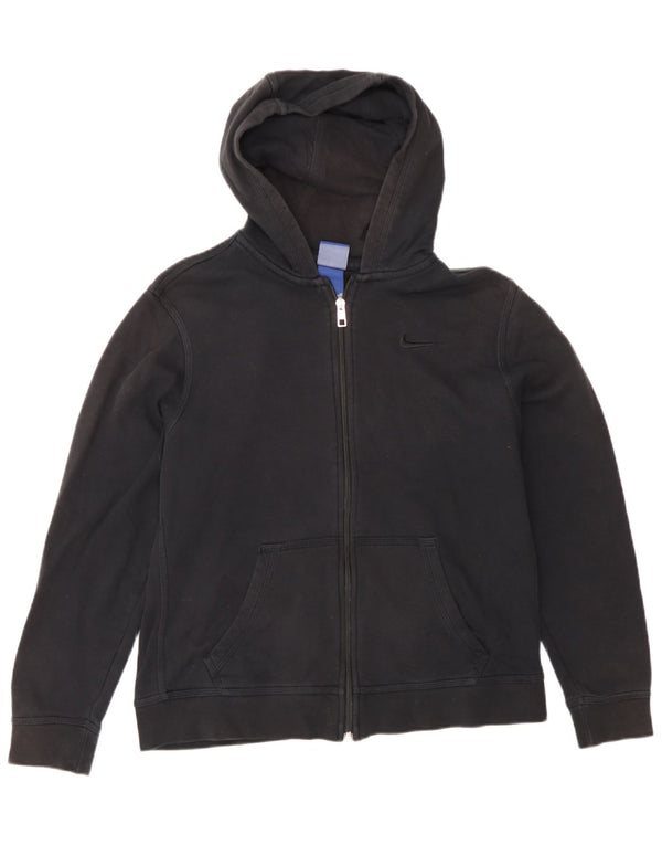 Nike Boys Zip Hoodie Sweater 13-14 Years XL Black