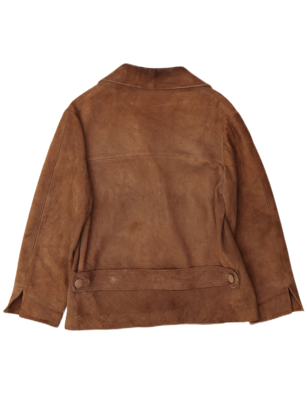 Vintage Womens Suede Jacket UK 12 Medium Brown