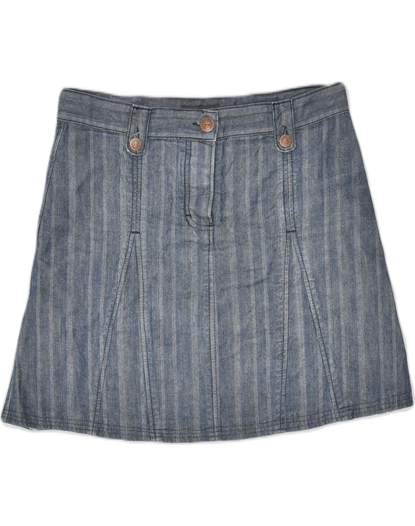 TIMBERLAND Womens Denim Skirt US 6 Medium W30 Navy Blue Striped Cotton | Vintage Timberland | Thrift | Second-Hand Timberland | Used Clothing | Messina Hembry 