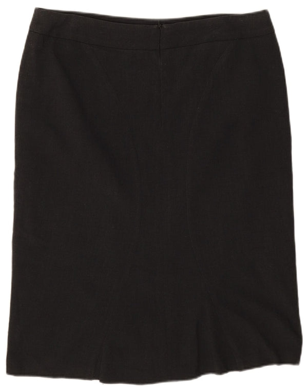 Marks & Spencer Womens Straight Skirt UK 12 Medium W32 Grey Polyester