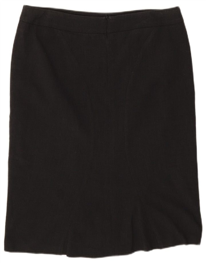 Marks & Spencer Womens Straight Skirt UK 12 Medium W32 Grey Polyester