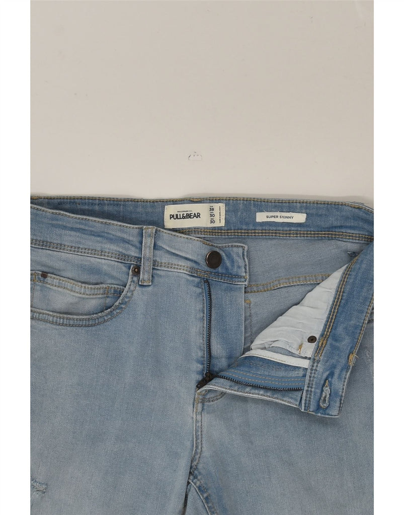 PULL & BEAR Mens Super Skinny Jeans EU 38 Medium W30 L30 Blue Cotton | Vintage Pull & Bear | Thrift | Second-Hand Pull & Bear | Used Clothing | Messina Hembry 