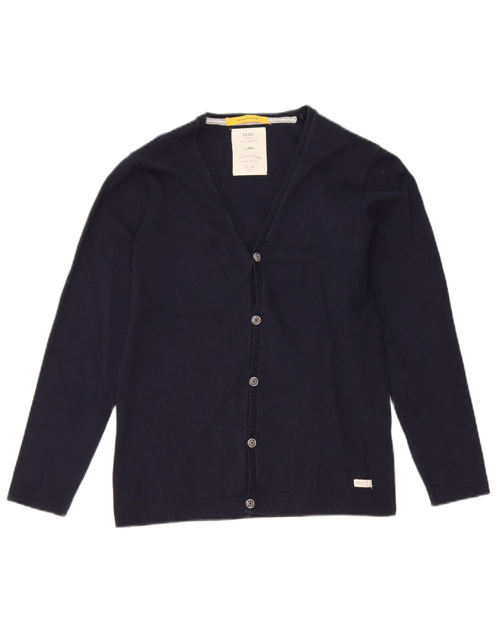 Zara Boys Cardigan Sweater 9-10 Years Navy Blue