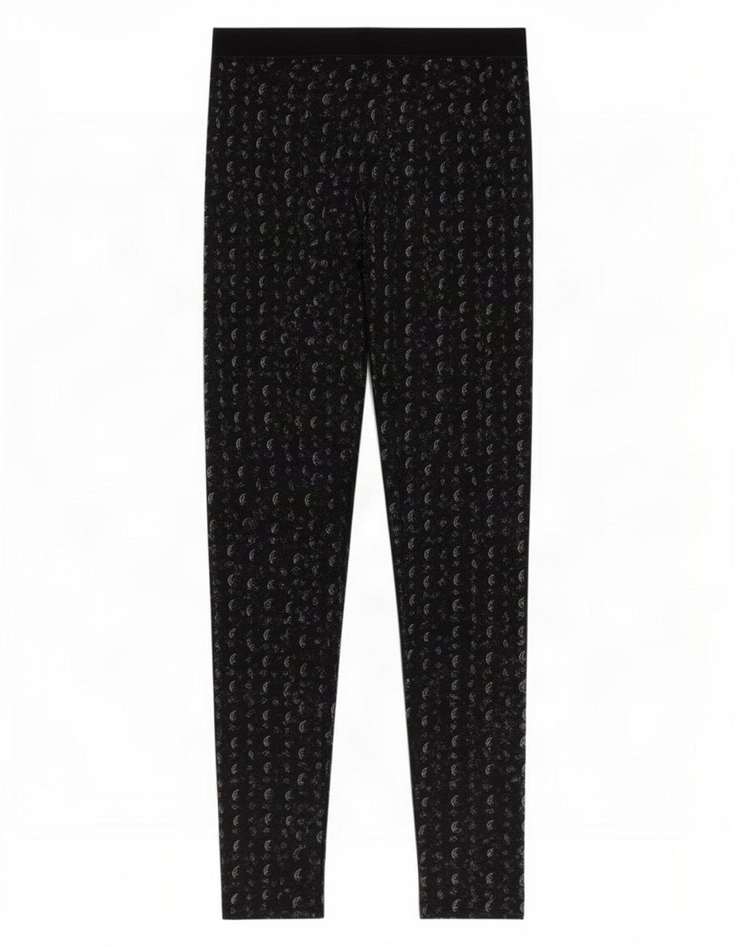 Jack Wills Womens Abstract Pattern Leggings UK 8 Small Black