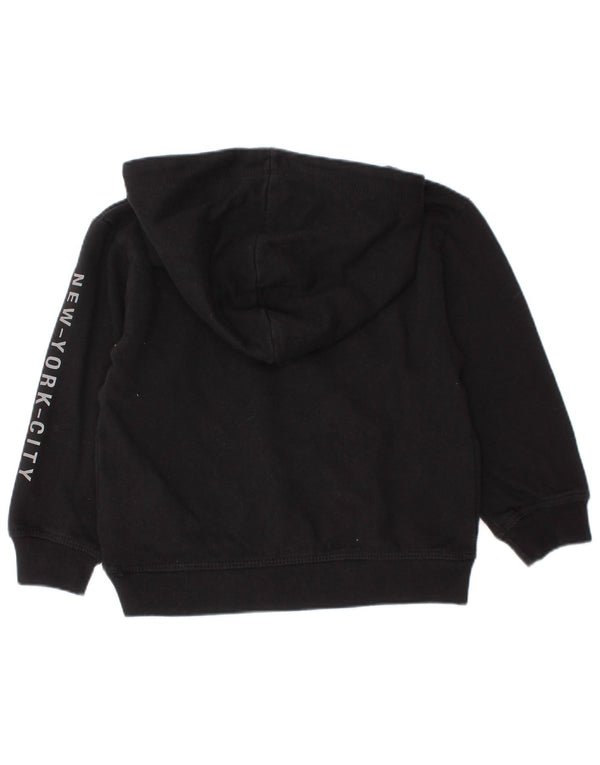 Dkny Baby Boys Graphic Hoodie Jumper 18-24 Months Black Cotton