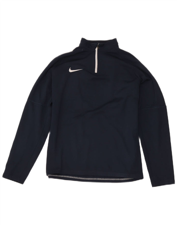 Nike Boys Dri Fit Pullover Tracksuit Top 13-14 Years XL Navy Blue
