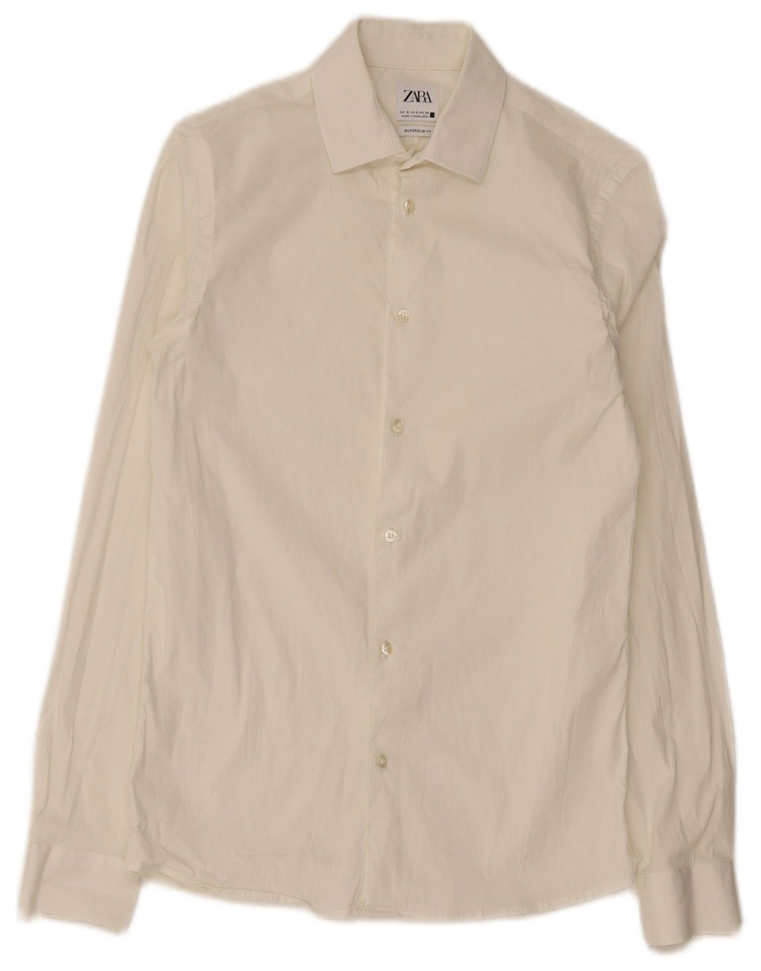 Zara Mens Super Slim Fit Shirt Small White
