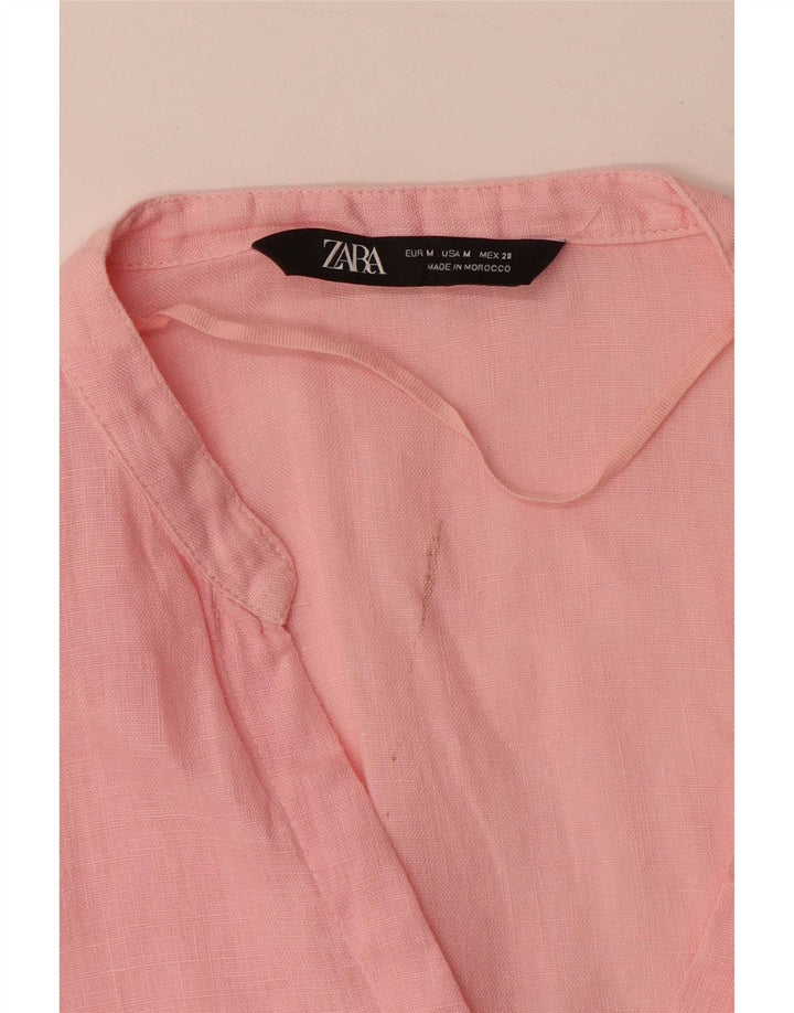 Zara Womens Shirt Blouse UK 16 Large Pink