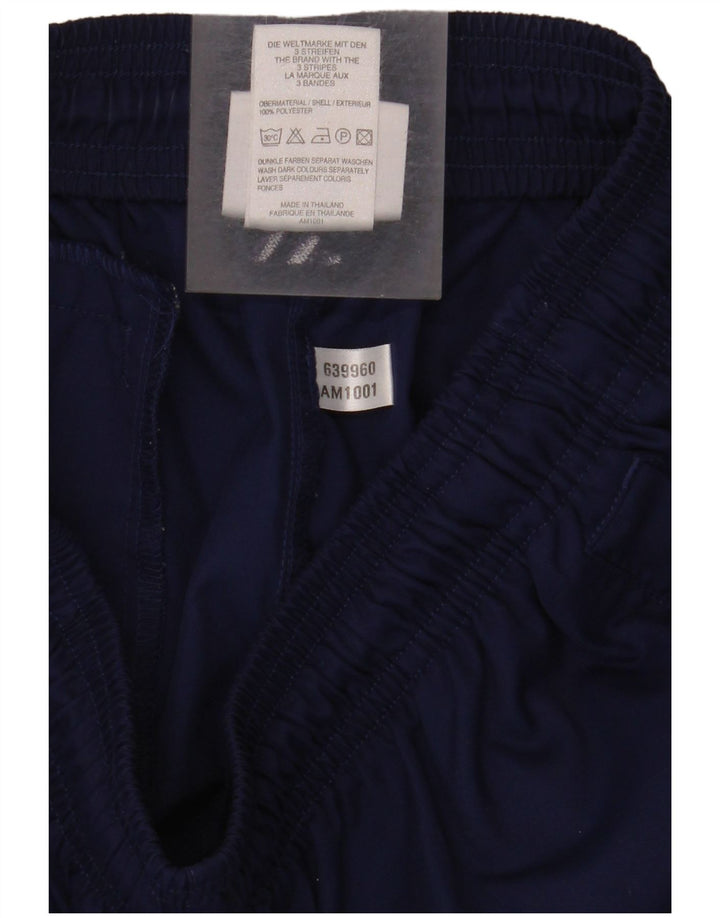 Adidas Womens Sport Shorts UK 12 Medium Navy Blue Polyester