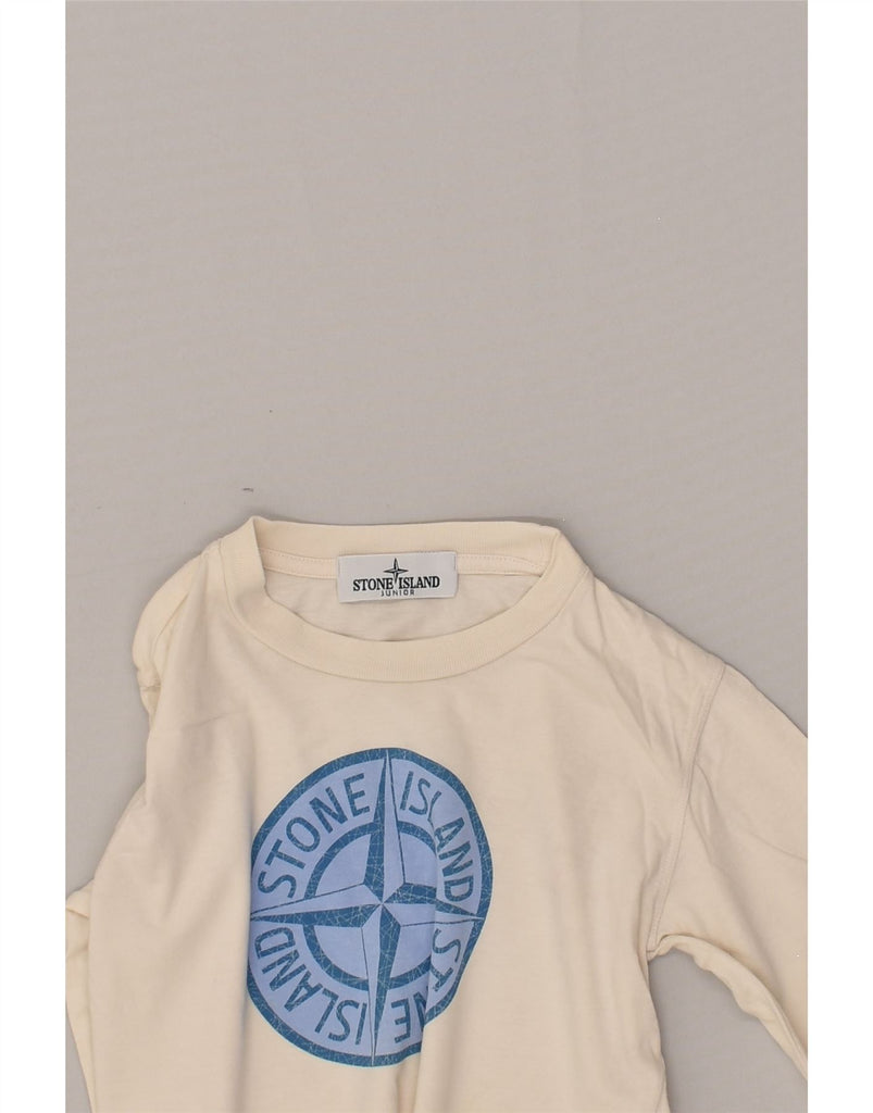 STONE ISLAND Boys Graphic Top Long Sleeve 4-5 Years Off White | Vintage Stone Island | Thrift | Second-Hand Stone Island | Used Clothing | Messina Hembry 