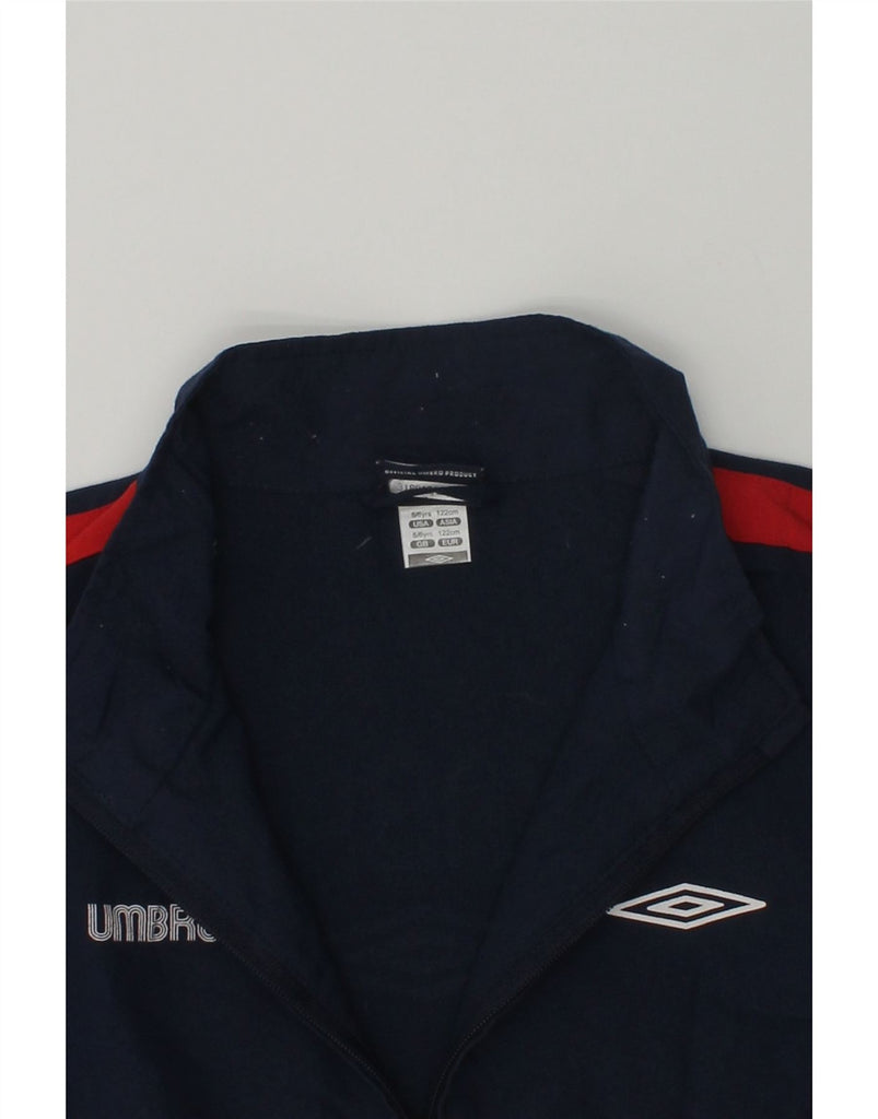 UMBRO Boys Tracksuit Top Jacket 5-6 Years Navy Blue Polyester | Vintage Umbro | Thrift | Second-Hand Umbro | Used Clothing | Messina Hembry 