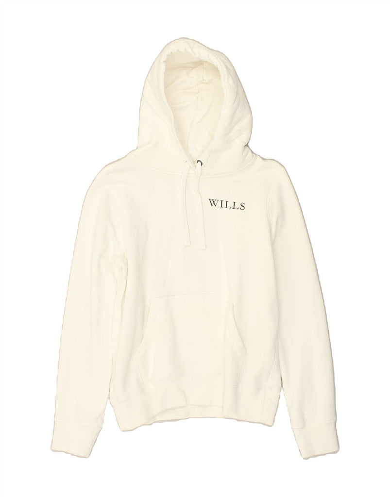 JACK WILLS Womens Loose Fit Hoodie Jumper UK 10 Small White Cotton | Vintage Jack Wills | Thrift | Second-Hand Jack Wills | Used Clothing | Messina Hembry 